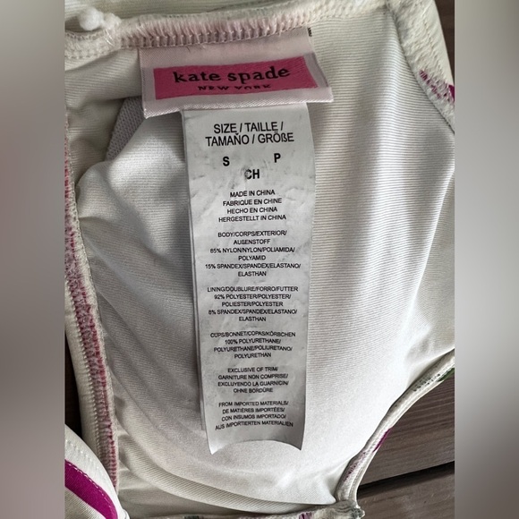 Kate Spade Party Stripe Front-Zip Bikini Top & Bottoms Size Small - Picture 8 of 10